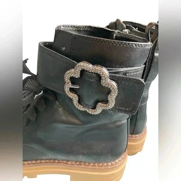 Sam & Libby black combat boots size 7 - Picture 4 of 8